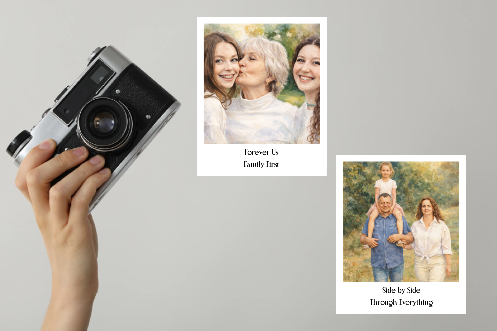 Polaroid-tarrat, suuret 10,8x8,8 cm – Vesiväri AI, 16 kpl pakkaus