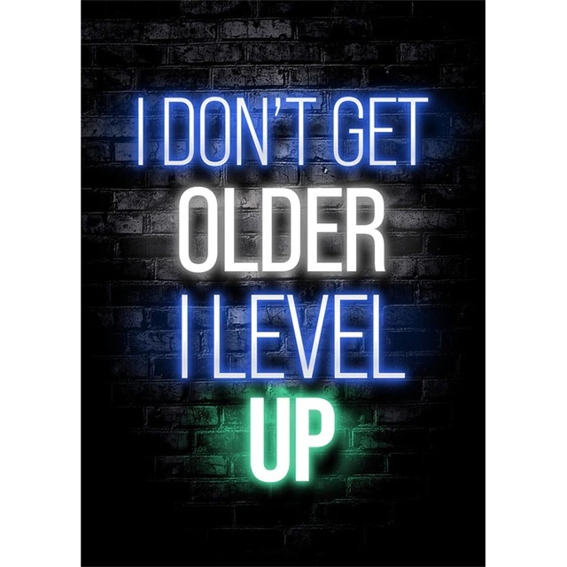 Juliste - I DON'T GET OLDER I LEVEL UP