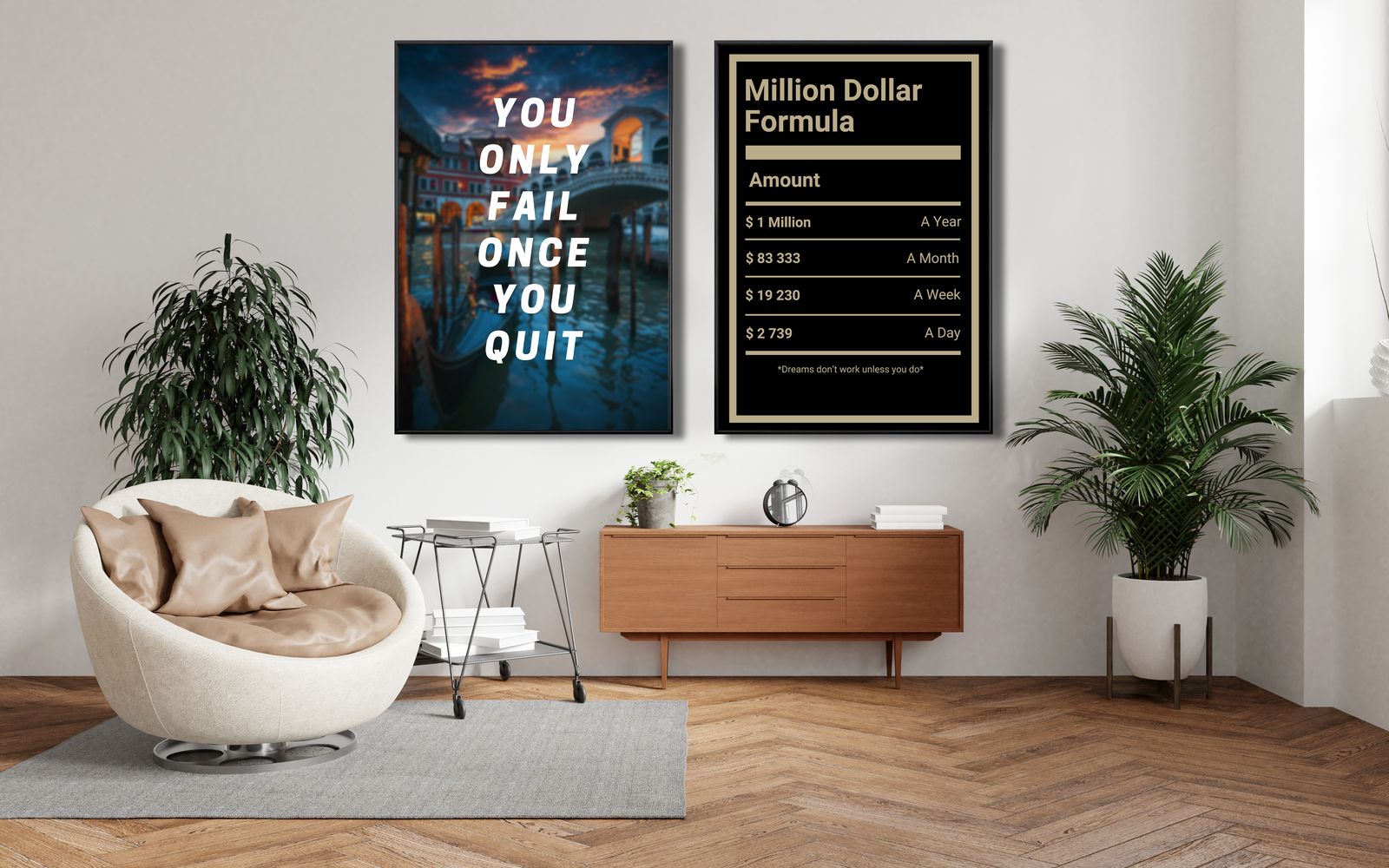 Juliste - Inspiroiva Lainaus 2 kpl