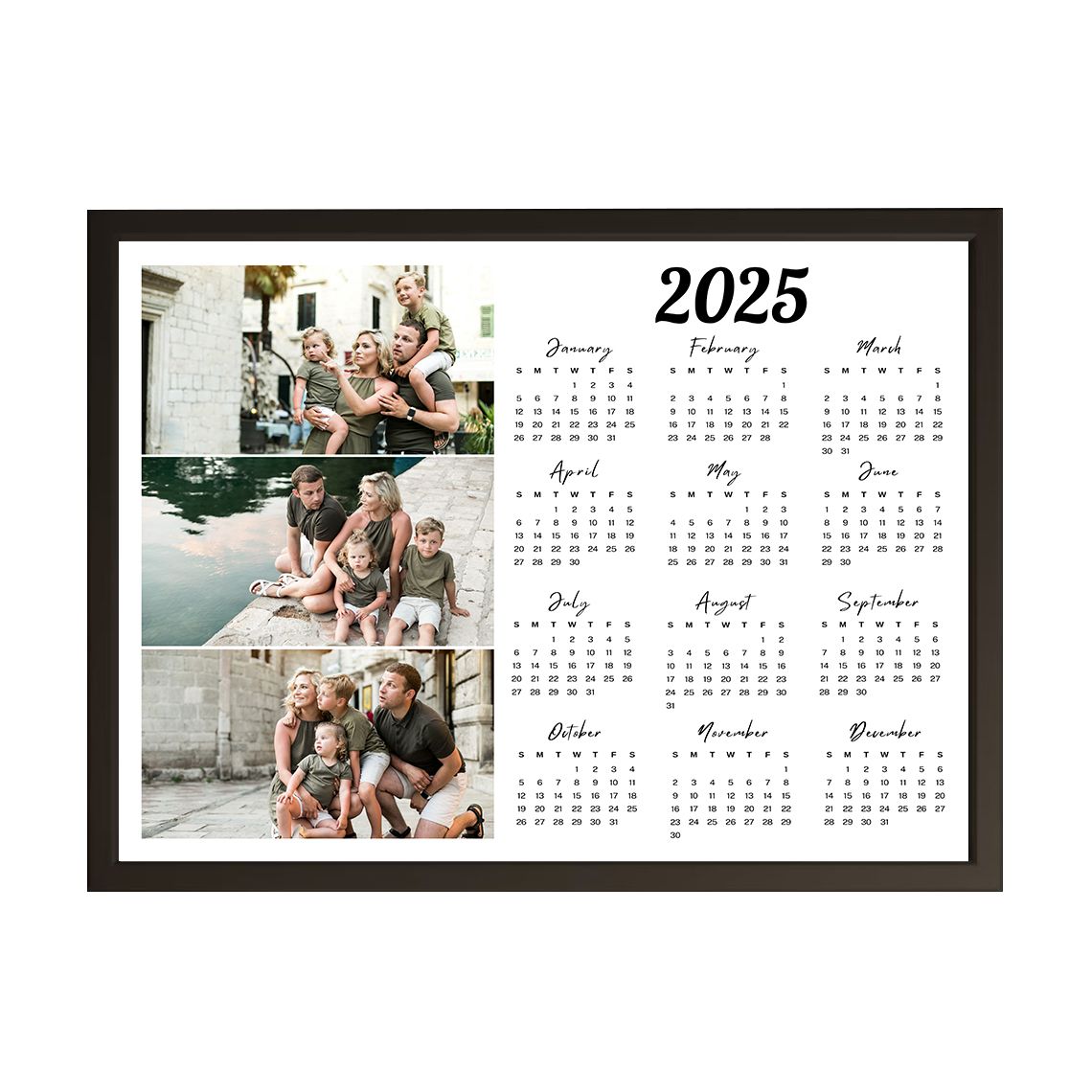 Personoitu Juliste - Perhekalenteri 2026