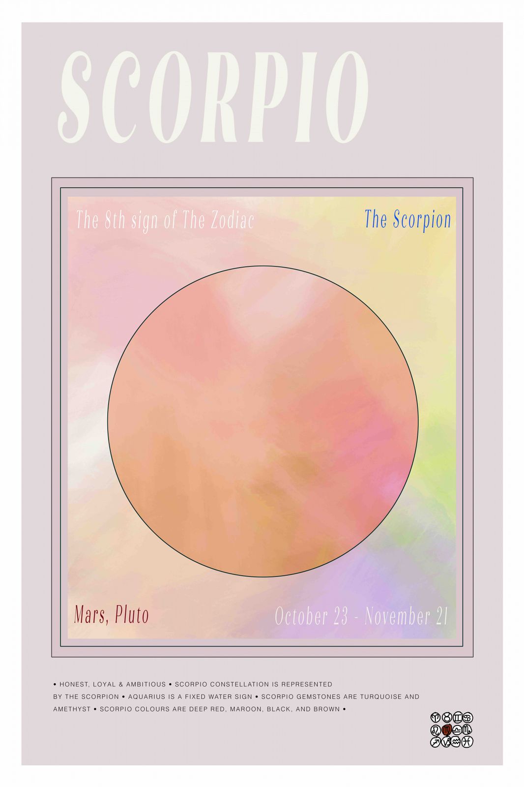 Juliste - Skorpioni Horoskooppi