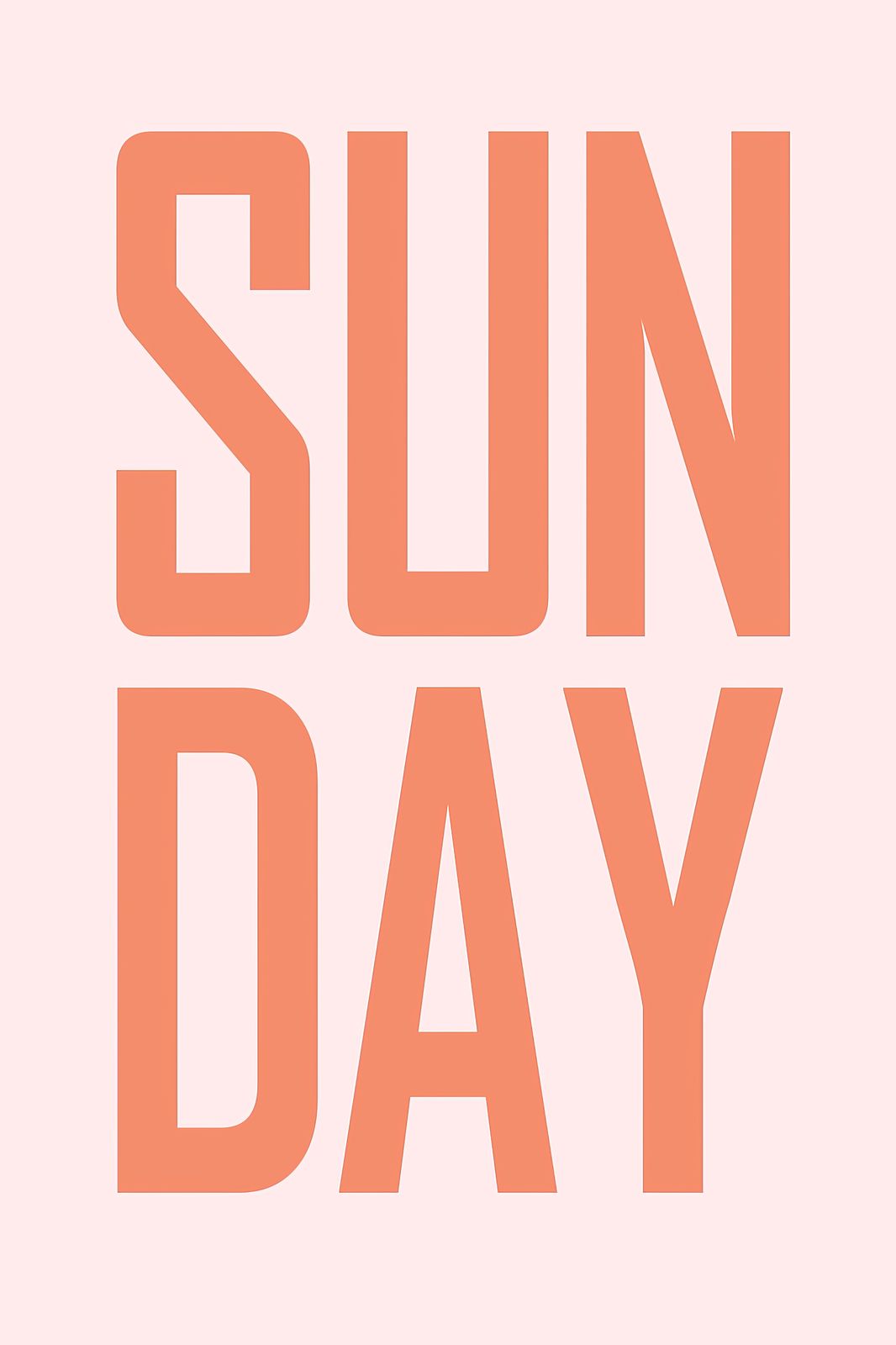 Juliste - Sunnuntai Typografia
