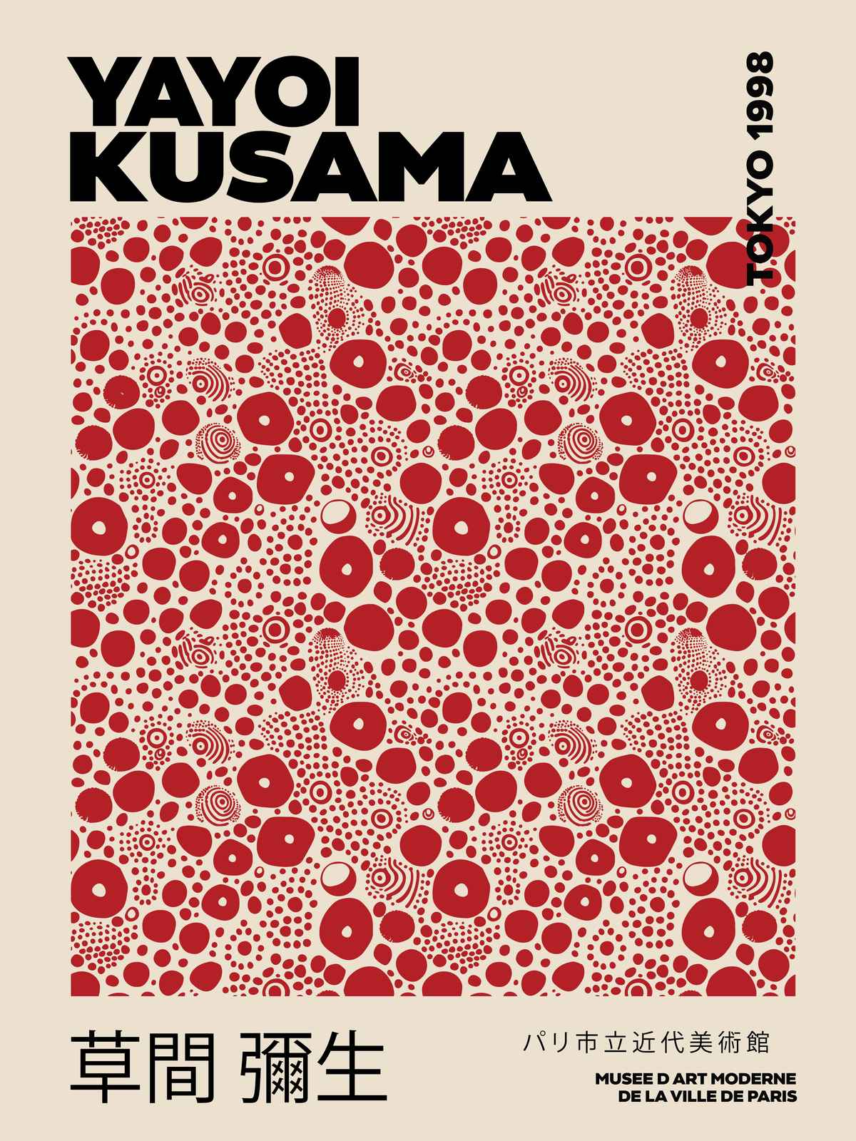 Juliste - Yayoi Kusama Tokyo 1998