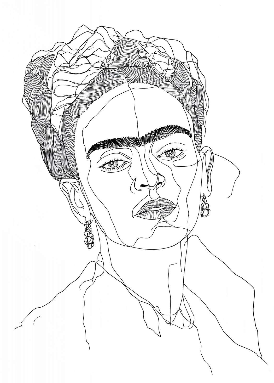 Juliste - Frida Kahlo Viivataide