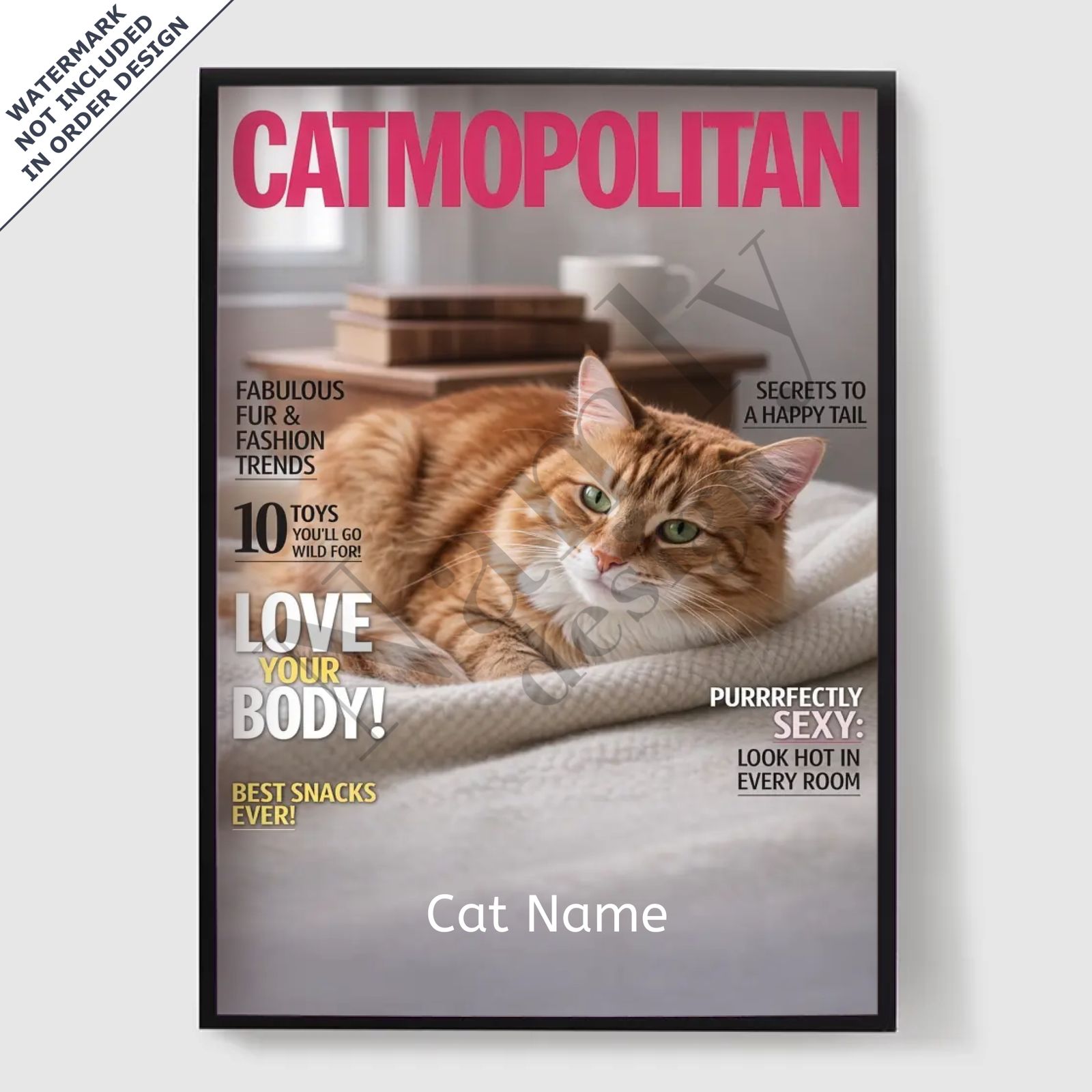 Personoitu juliste - Catmopolitan-lehti - AI-juliste