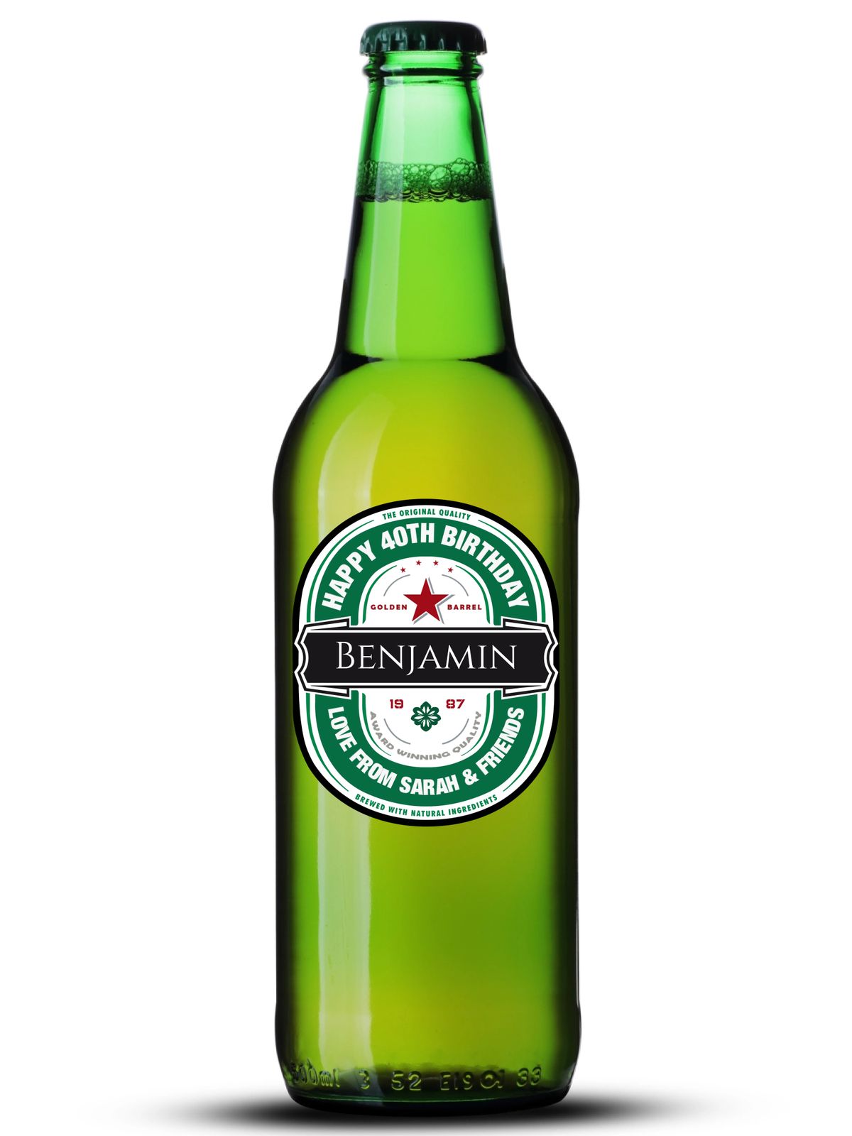 Yksilöllinen pullo-etiketti - Olut