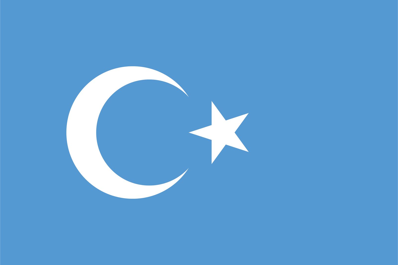 Itä-Turkestanin Lippu - Tarra