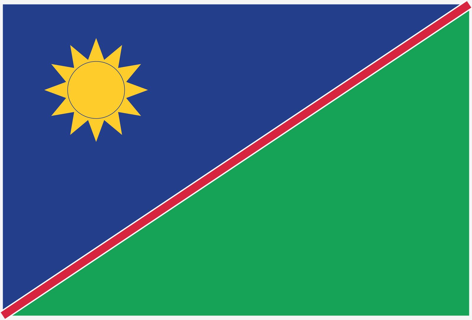 Namibian lippu - Tarrat