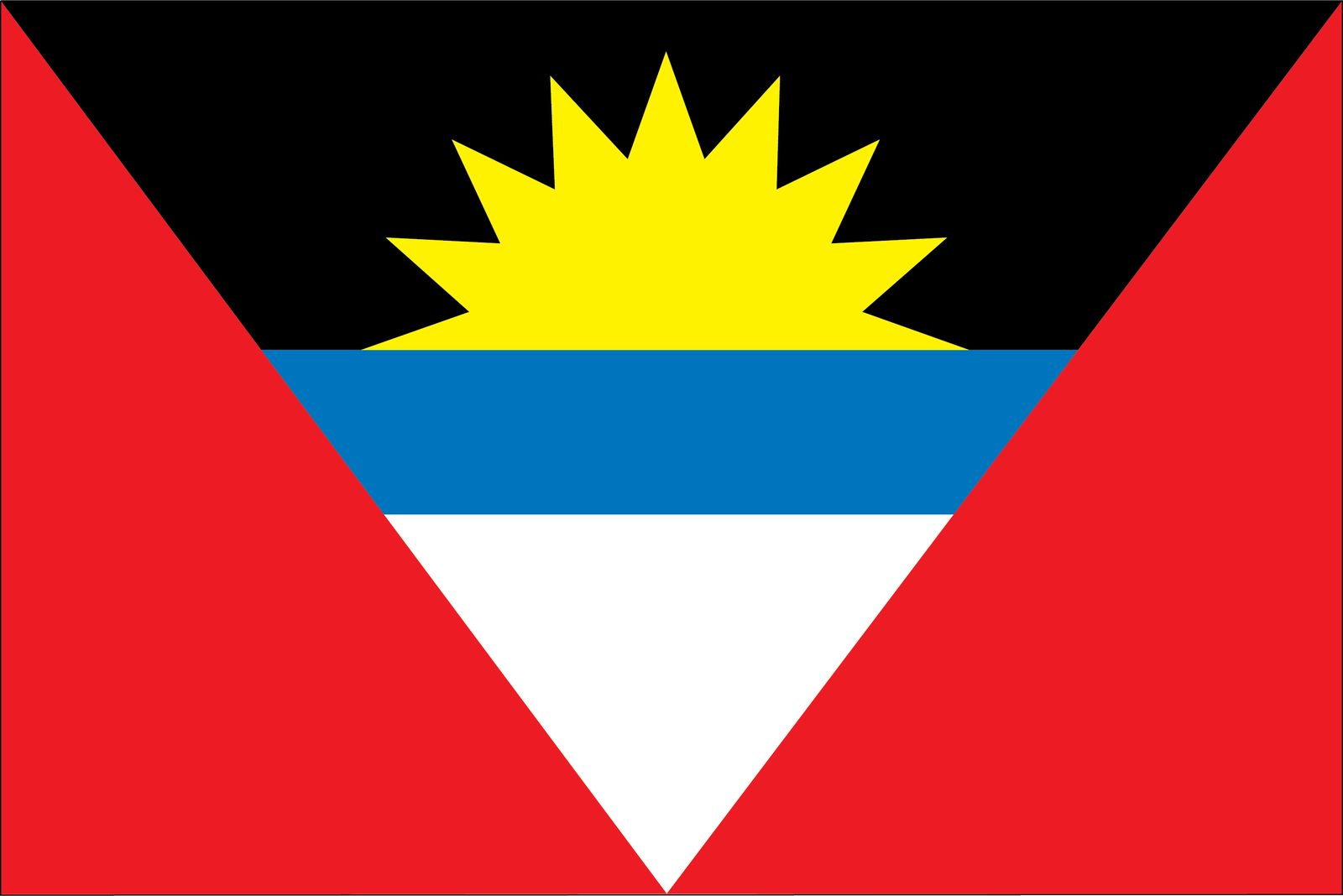 Antigua ja Barbuda Lippu - Tarra
