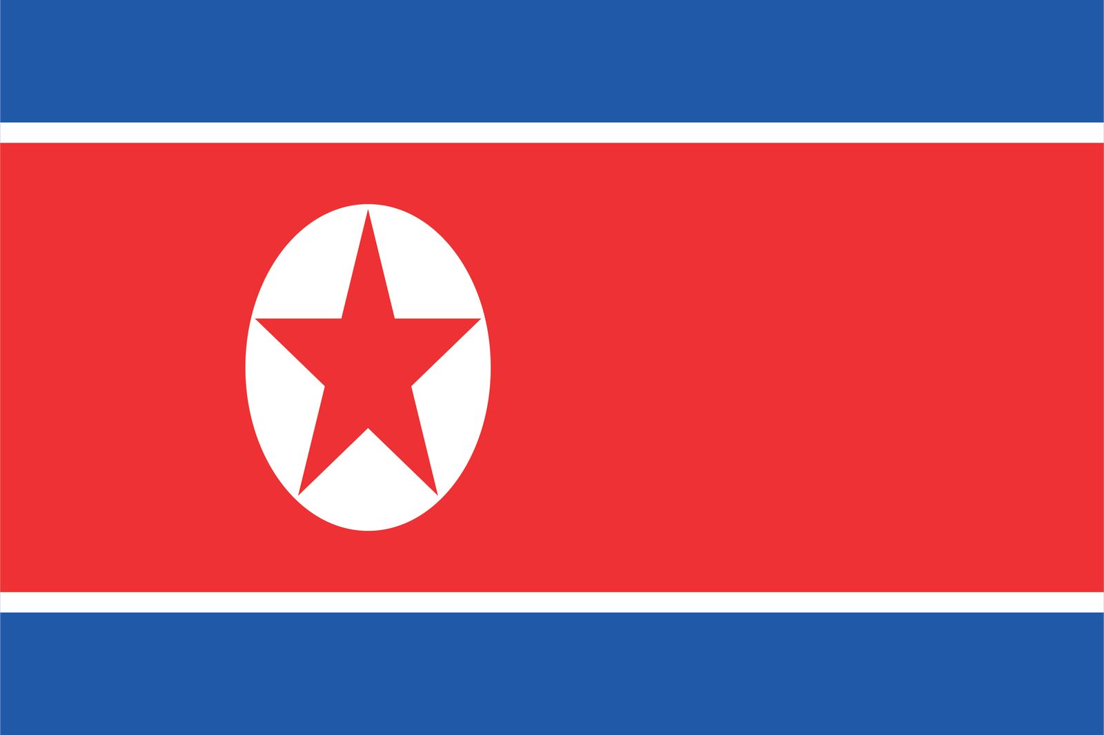 Pohjois-Korea Lippu - Tarra