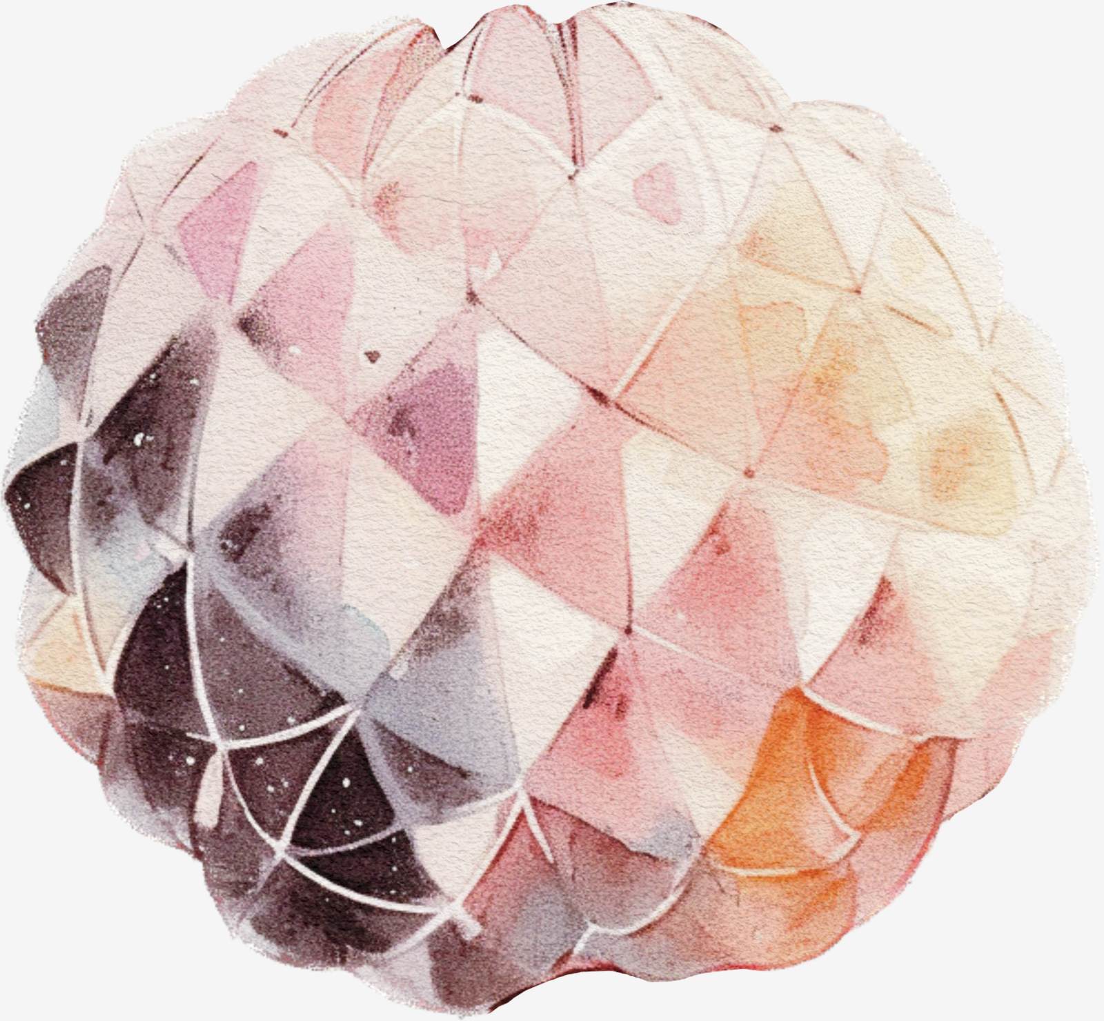 Abstrakti Geometrinen Taideteos Tarra