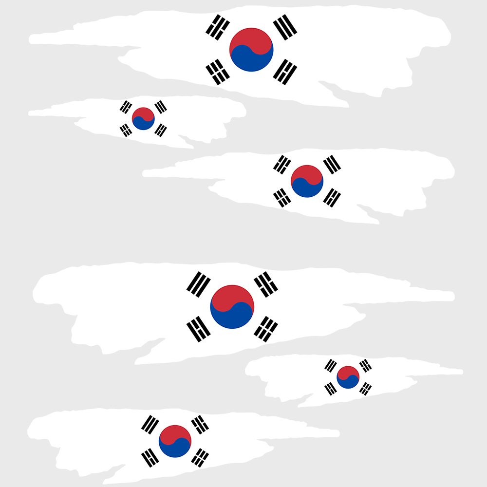 Etelä-Korean lippu - Tarra