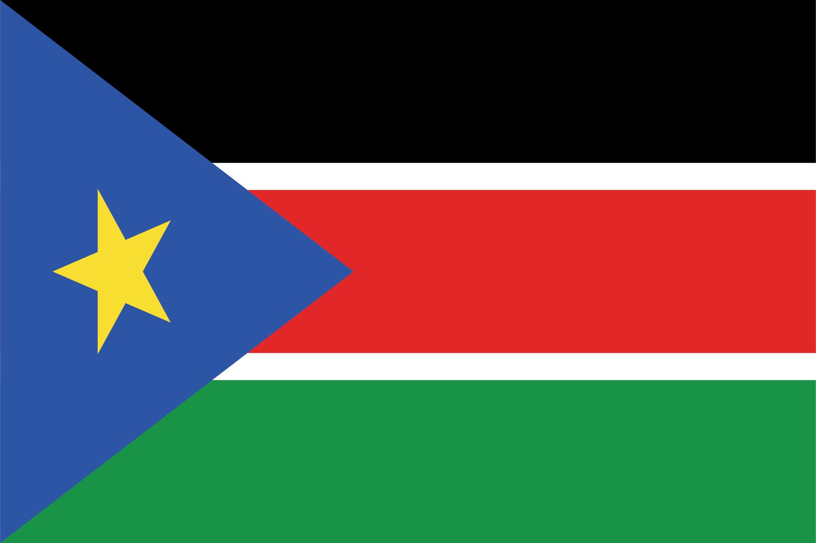 Etelä-Sudanin Lippu - Tarra